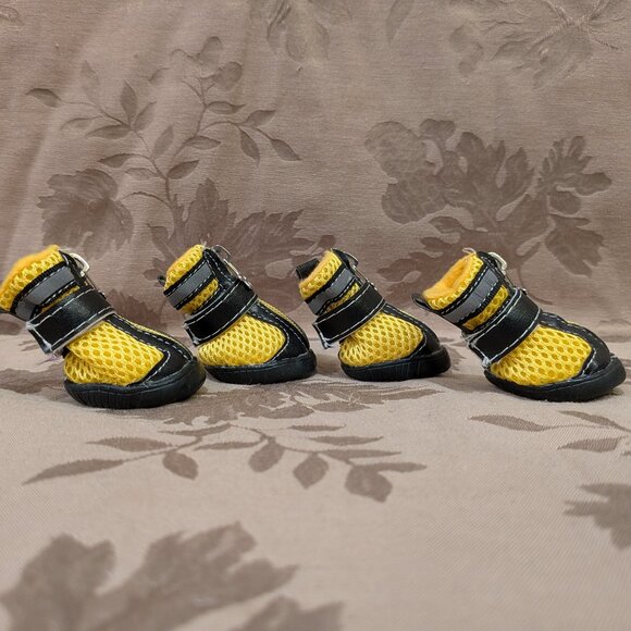 ACL Yellow and Black Dog Shoes, Size 3, EUC! - Picture 2 of 7